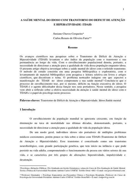 afdac|Distúrbio do Déficit de Atenção